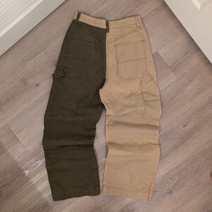 Topshop Jeans Colorblock Size 8  Carpenter Straight Leg High Rise Skater Pants